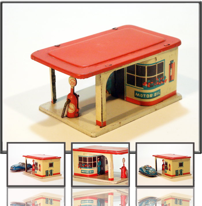 Gas station made by George Fisher, US zone Germany, 1950th