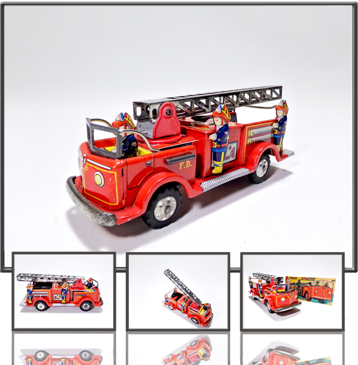 Fire engine made by K(bladlogo)Kokyu, Japan, 1950s