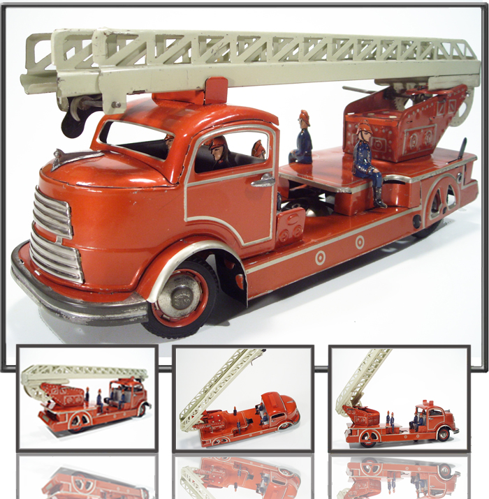 Fire fighter truck made by Guntermann, US zone Germany, 1950s