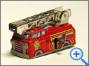 Vintage Clockwork Fire Brigade Tin Toy