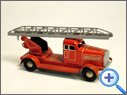 Vintage Clockwork Fire Brigade Tin Toy