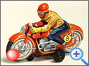 Vintage Friction Motorcycle Tin Toy