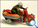 Antique Tin Motorcycle Toy