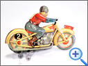 Vintage Clockwork Motorcycle Tin Toy