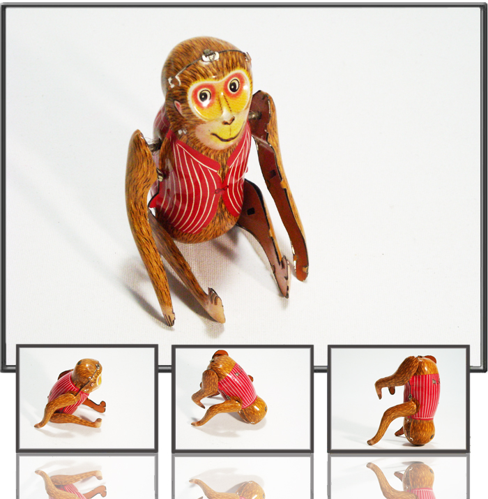 Acrobat monkey made by MS, China, 1960s