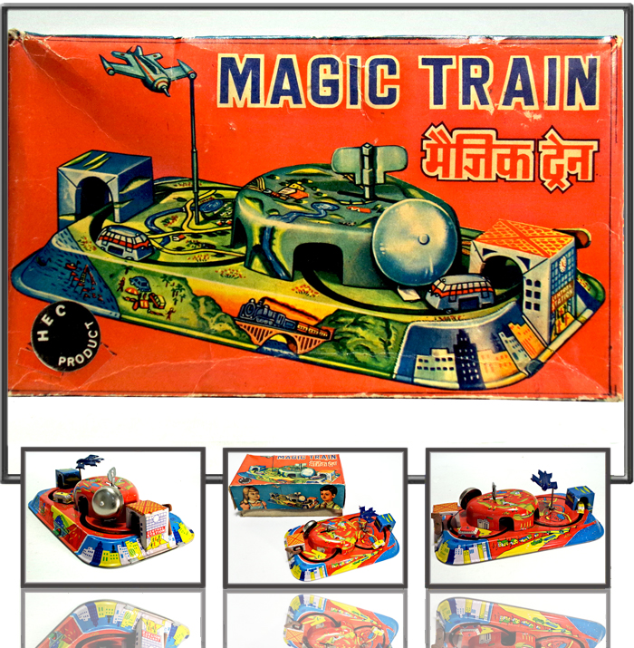 Magic train made by AM Toys, India, 1960s