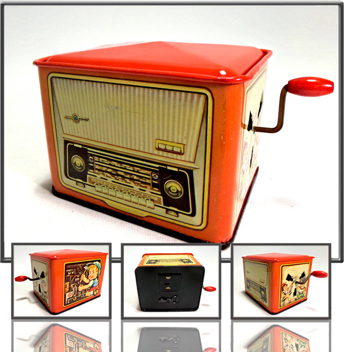 Radio money bank made by KR Zindorf, West Germany, 1960s