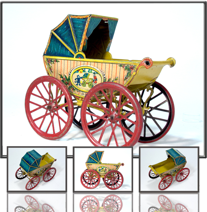 Victorian baby carriage made by Rico SA, Spain, 1930s